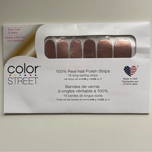 ✨💄2/$8💅🏻✨ Color Street Nail Polish Strips Metallic Copper Pink Easy Manicure Set